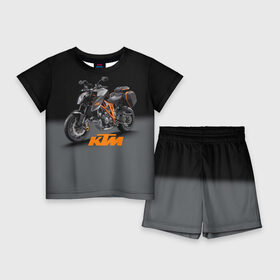 Детский костюм с шортами 3D с принтом KTM 4 в Санкт-Петербурге,  |  | ktm | moto | катээм | ктм | мото | мотоцикл | мотоциклы