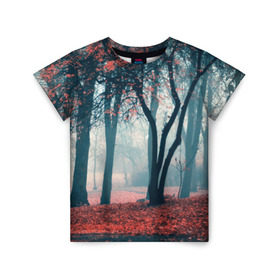 Детская футболка 3D с принтом Осень в Санкт-Петербурге, 100% гипоаллергенный полиэфир | прямой крой, круглый вырез горловины, длина до линии бедер, чуть спущенное плечо, ткань немного тянется | autumn | bright | colors | forest | paint | trees | деревья | краски | лес | осень | цвета | яркие
