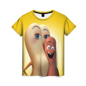 Женская футболка 3D с принтом Полный расколбас в Санкт-Петербурге, 100% полиэфир ( синтетическое хлопкоподобное полотно) | прямой крой, круглый вырез горловины, длина до линии бедер | sausage party