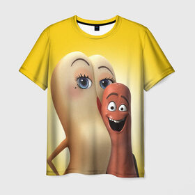 Мужская футболка 3D с принтом Полный расколбас в Санкт-Петербурге, 100% полиэфир | прямой крой, круглый вырез горловины, длина до линии бедер | sausage party