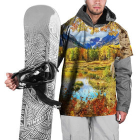 Накидка на куртку 3D с принтом Горное озеро в Санкт-Петербурге, 100% полиэстер |  | Тематика изображения на принте: autumn | bright | clouds | colors | forest | mountains | river | trees | горы | деревья | краски | лес | облака | осень | река | цвета | яркие