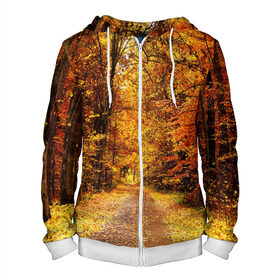 Мужская толстовка 3D на молнии с принтом Осень в Санкт-Петербурге, 100% полиэстер | длина до линии бедра, манжеты и пояс оформлены мягкой тканевой резинкой, двухслойный капюшон со шнурком для регулировки, спереди молния, по бокам два кармана | autumn | bright | colors | forest | paint | trees | деревья | краски | лес | осень | цвета | яркие
