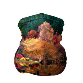 Бандана-труба 3D с принтом Осень в Санкт-Петербурге, 100% полиэстер, ткань с особыми свойствами — Activecool | плотность 150‒180 г/м2; хорошо тянется, но сохраняет форму | autumn | boat | bright | colors | forest | paint | river | trees | деревья | краски | лес | лодка | осень | река | цвета | яркие
