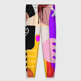 Женские брюки 3D с принтом Abstract-women в Санкт-Петербурге, полиэстер 100% | прямой крой, два кармана без застежек по бокам, с мягкой трикотажной резинкой на поясе и по низу штанин. В поясе для дополнительного комфорта — широкие завязки | 