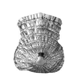 Бандана-труба 3D с принтом Хатифнатты в Санкт-Петербурге, 100% полиэстер, ткань с особыми свойствами — Activecool | плотность 150‒180 г/м2; хорошо тянется, но сохраняет форму | Тематика изображения на принте: moomins | мумми тролль | папа