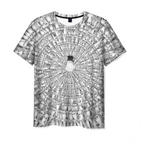 Мужская футболка 3D с принтом Хатифнатты в Санкт-Петербурге, 100% полиэфир | прямой крой, круглый вырез горловины, длина до линии бедер | moomins | мумми тролль | папа