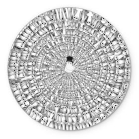 Коврик круглый с принтом Хатифнатты в Санкт-Петербурге, резина и полиэстер | круглая форма, изображение наносится на всю лицевую часть | moomins | мумми тролль | папа