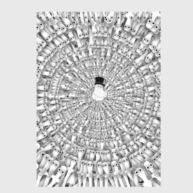Скетчбук с принтом Хатифнатты в Санкт-Петербурге, 100% бумага
 | 48 листов, плотность листов — 100 г/м2, плотность картонной обложки — 250 г/м2. Листы скреплены сверху удобной пружинной спиралью | Тематика изображения на принте: moomins | мумми тролль | папа