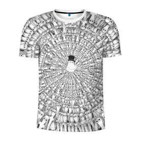 Мужская футболка 3D спортивная с принтом Хатифнатты в Санкт-Петербурге, 100% полиэстер с улучшенными характеристиками | приталенный силуэт, круглая горловина, широкие плечи, сужается к линии бедра | Тематика изображения на принте: moomins | мумми тролль | папа