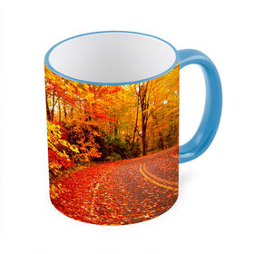 Кружка 3D с принтом Осень в Санкт-Петербурге, керамика | ёмкость 330 мл | autumn | bright | colors | forest | paint | trees | деревья | краски | лес | осень | цвета | яркие
