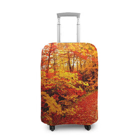 Чехол для чемодана 3D с принтом Осень в Санкт-Петербурге, 86% полиэфир, 14% спандекс | двустороннее нанесение принта, прорези для ручек и колес | autumn | bright | colors | forest | paint | trees | деревья | краски | лес | осень | цвета | яркие