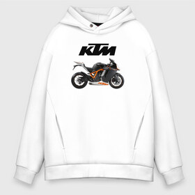 Мужское худи Oversize хлопок с принтом KTM 6 в Санкт-Петербурге, френч-терри — 70% хлопок, 30% полиэстер. Мягкий теплый начес внутри —100% хлопок | боковые карманы, эластичные манжеты и нижняя кромка, капюшон на магнитной кнопке | ktm | moto | катээм | ктм | мото | мотоцикл | мотоциклы