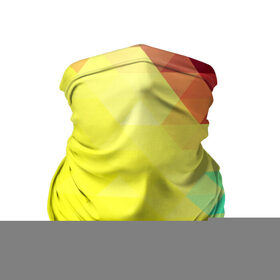 Бандана-труба 3D с принтом Polygon в Санкт-Петербурге, 100% полиэстер, ткань с особыми свойствами — Activecool | плотность 150‒180 г/м2; хорошо тянется, но сохраняет форму | геометрия | паттерн | полигоны | разноцветный | треугольники | яркий