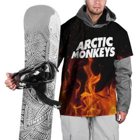 Накидка на куртку 3D с принтом Arctic Monkeys fire в Санкт-Петербурге, 100% полиэстер |  | 