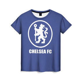Женская футболка 3D с принтом Chelsea FC в Санкт-Петербурге, 100% полиэфир ( синтетическое хлопкоподобное полотно) | прямой крой, круглый вырез горловины, длина до линии бедер | chelsea | англия | премьер лига | фанат | футбол | футболист | челси