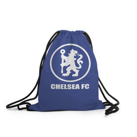 Рюкзак-мешок 3D с принтом Chelsea FC в Санкт-Петербурге, 100% полиэстер | плотность ткани — 200 г/м2, размер — 35 х 45 см; лямки — толстые шнурки, застежка на шнуровке, без карманов и подкладки | chelsea | англия | премьер лига | фанат | футбол | футболист | челси