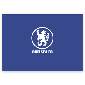 Поздравительная открытка с принтом Chelsea FC в Санкт-Петербурге, 100% бумага | плотность бумаги 280 г/м2, матовая, на обратной стороне линовка и место для марки
 | chelsea | англия | премьер лига | фанат | футбол | футболист | челси