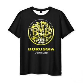 Мужская футболка 3D с принтом Borussia Dortmund в Санкт-Петербурге, 100% полиэфир | прямой крой, круглый вырез горловины, длина до линии бедер | Тематика изображения на принте: боруссия | дортмунд