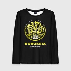 Женский лонгслив 3D с принтом Borussia Dortmund в Санкт-Петербурге, 100% полиэстер | длинные рукава, круглый вырез горловины, полуприлегающий силуэт | боруссия | дортмунд
