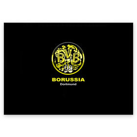 Поздравительная открытка с принтом Borussia Dortmund в Санкт-Петербурге, 100% бумага | плотность бумаги 280 г/м2, матовая, на обратной стороне линовка и место для марки
 | боруссия | дортмунд