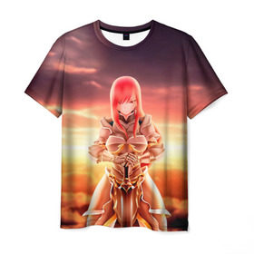 Мужская футболка 3D с принтом Fairy Tail в Санкт-Петербурге, 100% полиэфир | прямой крой, круглый вырез горловины, длина до линии бедер | Тематика изображения на принте: fairy tail | хвост феи