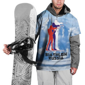 Накидка на куртку 3D с принтом Biathlon russia в Санкт-Петербурге, 100% полиэстер |  | Тематика изображения на принте: биатлон