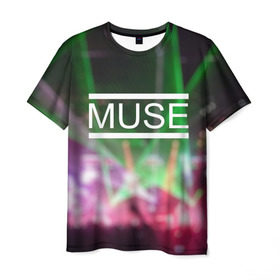 Мужская футболка 3D с принтом Muse в Санкт-Петербурге, 100% полиэфир | прямой крой, круглый вырез горловины, длина до линии бедер | Тематика изображения на принте: 