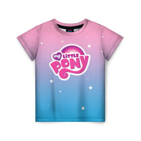 Детская футболка 3D с принтом My Little Pony в Санкт-Петербурге, 100% гипоаллергенный полиэфир | прямой крой, круглый вырез горловины, длина до линии бедер, чуть спущенное плечо, ткань немного тянется | Тематика изображения на принте: dash | rainbow