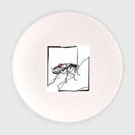 Тарелка 3D с принтом Превращение Замзы в Санкт-Петербурге, фарфор | диаметр - 210 мм
диаметр для нанесения принта - 120 мм | арт | грегор замза | кафка | линии | превращение | таракан | черно белый | яблоко