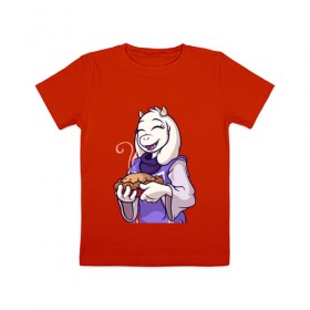 Детская футболка хлопок с принтом Ториель в Санкт-Петербурге, 100% хлопок | круглый вырез горловины, полуприлегающий силуэт, длина до линии бедер | undertale | ториель