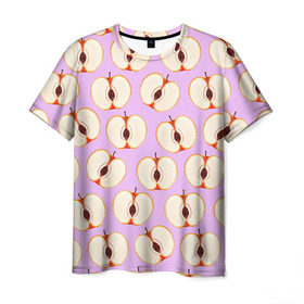 Мужская футболка 3D с принтом Молодильные яблочки в Санкт-Петербурге, 100% полиэфир | прямой крой, круглый вырез горловины, длина до линии бедер | life in da trash | vogue | алена двойченкова | вог | двойченкова | егор дружинин | мига | мигель | молодильные яблочки | персики | танцы | танцы на тнт | тнт | яблоки | яблочки