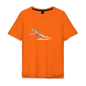 Мужская футболка хлопок Oversize с принтом Волейбол геометрия в Санкт-Петербурге, 100% хлопок | свободный крой, круглый ворот, “спинка” длиннее передней части | полигоны