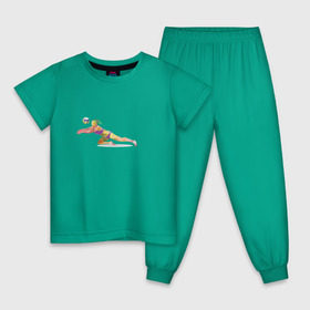 Детская пижама хлопок с принтом Волейбол геометрия в Санкт-Петербурге, 100% хлопок |  брюки и футболка прямого кроя, без карманов, на брюках мягкая резинка на поясе и по низу штанин
 | Тематика изображения на принте: полигоны