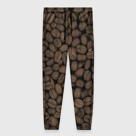 Женские брюки 3D с принтом Кофейные зёрна в Санкт-Петербурге, полиэстер 100% | прямой крой, два кармана без застежек по бокам, с мягкой трикотажной резинкой на поясе и по низу штанин. В поясе для дополнительного комфорта — широкие завязки | Тематика изображения на принте: coffee | coffee grains | grains | кофе | кофейные зёрна