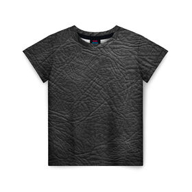 Детская футболка 3D с принтом Black leather в Санкт-Петербурге, 100% гипоаллергенный полиэфир | прямой крой, круглый вырез горловины, длина до линии бедер, чуть спущенное плечо, ткань немного тянется | 