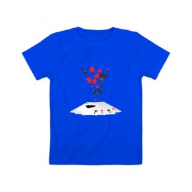 Детская футболка хлопок с принтом 4 туза в Санкт-Петербурге, 100% хлопок | круглый вырез горловины, полуприлегающий силуэт, длина до линии бедер | бубны | казино | карты | пики | покер | треф | туз | червы