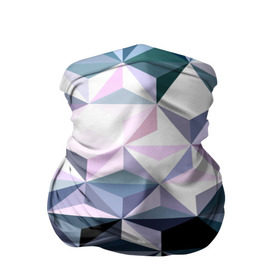 Бандана-труба 3D с принтом Lowpoly Pattern в Санкт-Петербурге, 100% полиэстер, ткань с особыми свойствами — Activecool | плотность 150‒180 г/м2; хорошо тянется, но сохраняет форму | polygon | абстракция | серый