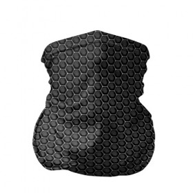 Бандана-труба 3D с принтом Black Iron в Санкт-Петербурге, 100% полиэстер, ткань с особыми свойствами — Activecool | плотность 150‒180 г/м2; хорошо тянется, но сохраняет форму | black | iron | luxury | premium | vip | железный | премиум | соты | черный | эксклюзив