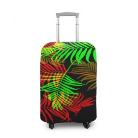 Чехол для чемодана 3D с принтом Гавайи в Санкт-Петербурге, 86% полиэфир, 14% спандекс | двустороннее нанесение принта, прорези для ручек и колес | лето | листья