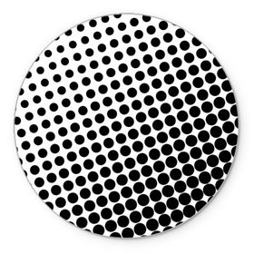 Коврик круглый с принтом Белый в горошек в Санкт-Петербурге, резина и полиэстер | круглая форма, изображение наносится на всю лицевую часть | горошек | текстура | черный