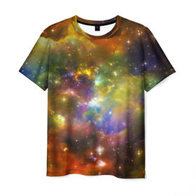 Мужская футболка 3D с принтом Звёздный мир в Санкт-Петербурге, 100% полиэфир | прямой крой, круглый вырез горловины, длина до линии бедер | вселенная | галактика | звёзды | космическое пространство | космос | созвездие