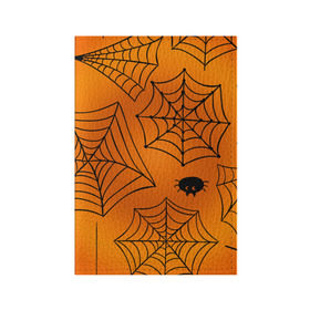 Обложка для паспорта матовая кожа с принтом Halloween в Санкт-Петербурге, натуральная матовая кожа | размер 19,3 х 13,7 см; прозрачные пластиковые крепления | cat | dark | halloween | вамп | вампир | ведьма | готика | кот | кошка | магия | ночь | тыква | хэллоуин