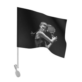 Флаг для автомобиля с принтом Ответный удар в Санкт-Петербурге, 100% полиэстер | Размер: 30*21 см | мяч | новинки | ракетка | спорт | теннис | удар