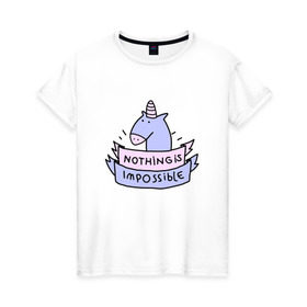 Женская футболка хлопок с принтом unicorn в Санкт-Петербурге, 100% хлопок | прямой крой, круглый вырез горловины, длина до линии бедер, слегка спущенное плечо | tmblr | tumbler | unicorn | единорог