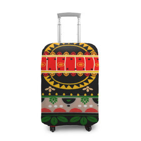 Чехол для чемодана 3D с принтом Mexico в Санкт-Петербурге, 86% полиэфир, 14% спандекс | двустороннее нанесение принта, прорези для ручек и колес | орнамент | разноцветный | этно