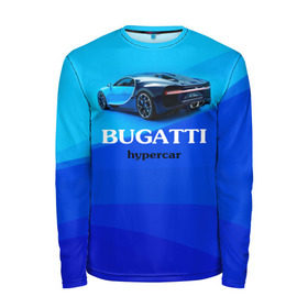 Мужской лонгслив 3D с принтом Bugatti hypercar в Санкт-Петербурге, 100% полиэстер | длинные рукава, круглый вырез горловины, полуприлегающий силуэт | bugatti | chiron | hypercar | бугатти | гиперкар | суперкар | широн