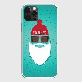 Чехол для iPhone 12 Pro Max с принтом Санта хипстер в Санкт-Петербурге, Силикон |  | Тематика изображения на принте: борода | дед мороз | новый год | подарок на новый год | санта | санта хипстер | снег | снежинки | хипстер