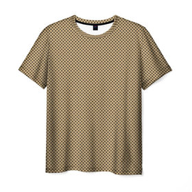 Мужская футболка 3D с принтом Текстура точки в Санкт-Петербурге, 100% полиэфир | прямой крой, круглый вырез горловины, длина до линии бедер | dot | коричневая | текстура | точки