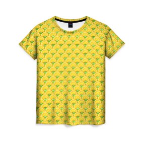 Женская футболка 3D с принтом Текстура лимон-лайм в Санкт-Петербурге, 100% полиэфир ( синтетическое хлопкоподобное полотно) | прямой крой, круглый вырез горловины, длина до линии бедер | еда | лайм | лимон | мода | стиль | текстура