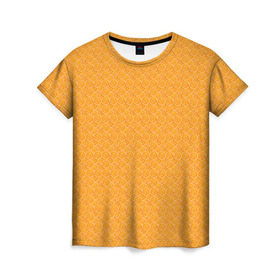 Женская футболка 3D с принтом Текстура апельсин в Санкт-Петербурге, 100% полиэфир ( синтетическое хлопкоподобное полотно) | прямой крой, круглый вырез горловины, длина до линии бедер | Тематика изображения на принте: orange | апельсин | еда | мода | стиль | текстура